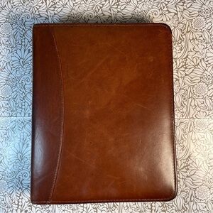 Franklin Quest Full Grain Aniline Leather Made in the USA Binder